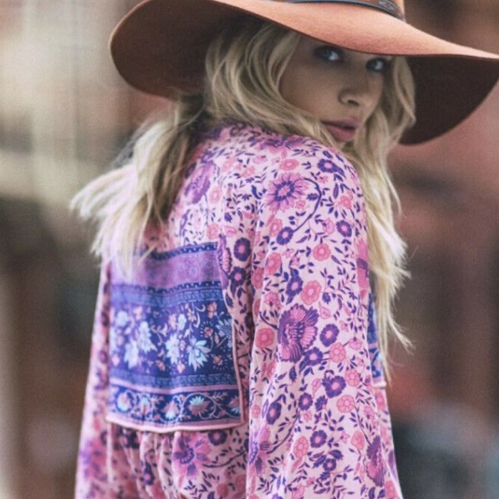 Spell Pink and Purple Floral Blouse